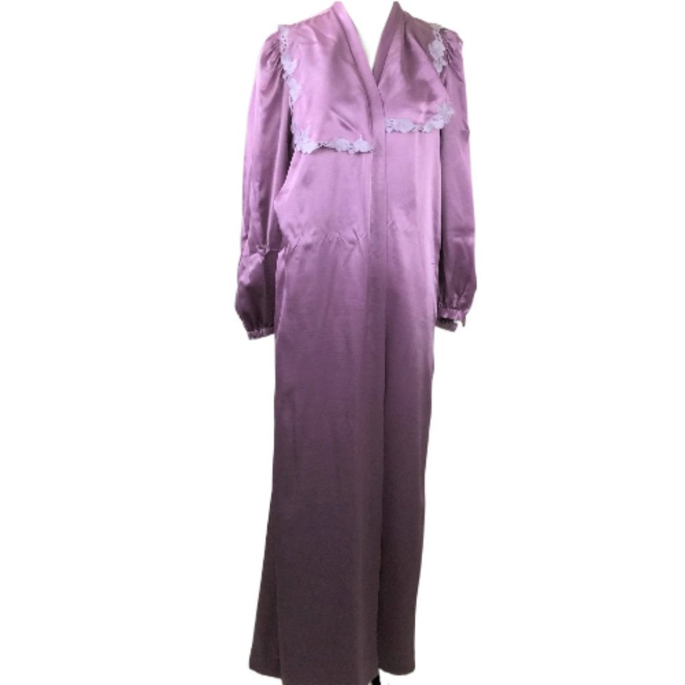 Christian Dior Loungewear Vintage Pink Hand Embroidered Robe